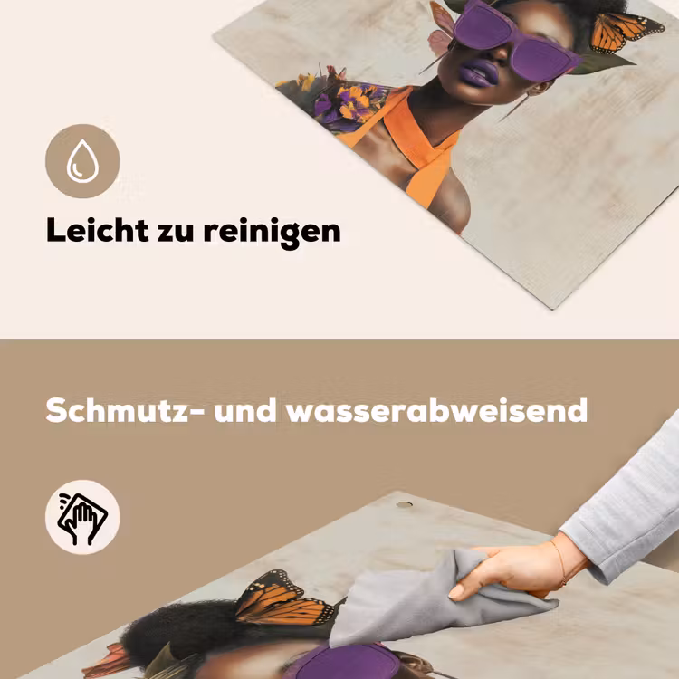 Vrouw - Zonnebril - Vlinder - Bloemen Inductie beschemer met haakjes klein -ky-schoon-de