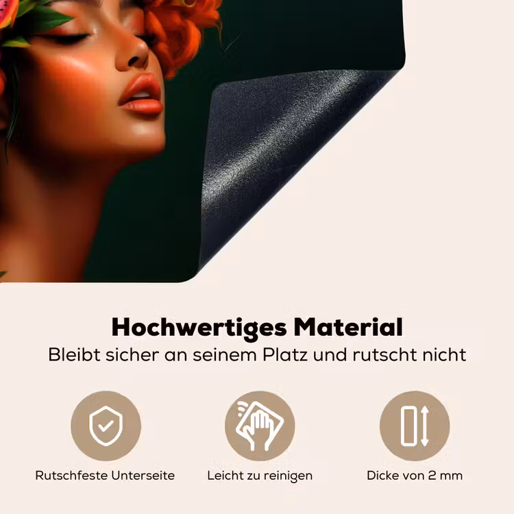 Vrouw - Drankenfruit - Rozen Inductie beschemer met haakjes klein -ky-onderkant-de