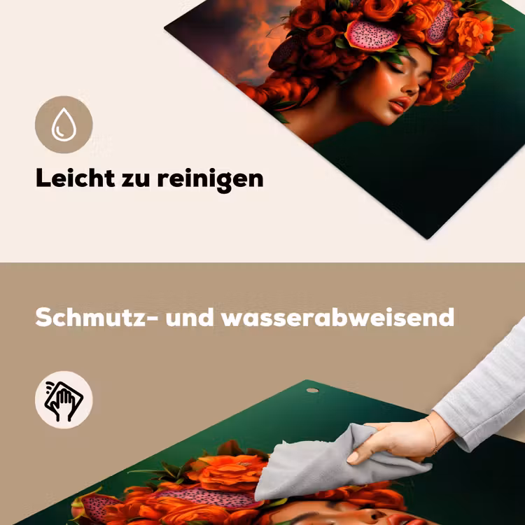 Vrouw - Drankenfruit - Rozen Inductie beschemer met haakjes klein -ky-schoon-de