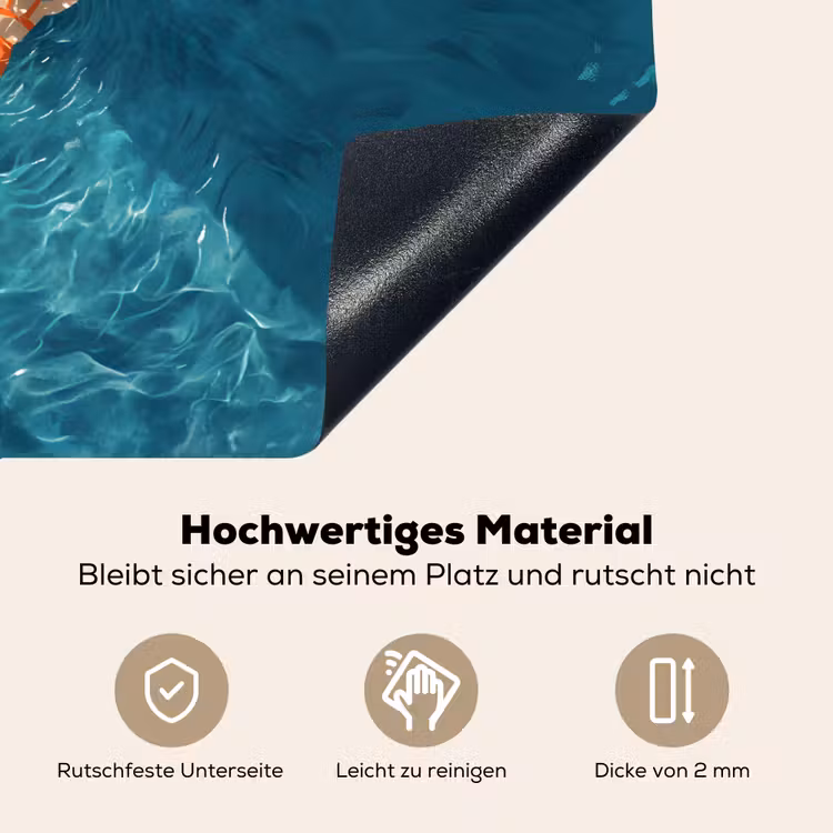 Vrouw - Water - Bikini - Oranje Inductie beschemer met haakjes klein -ky-onderkant-de