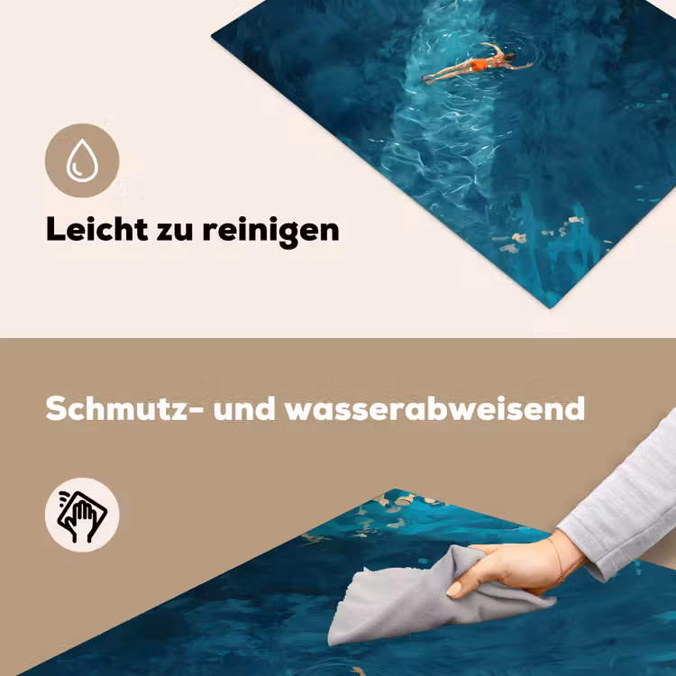 Vrouw - Water - Bikini - Oranje Inductie beschemer met haakjes klein -ky-schoon-de