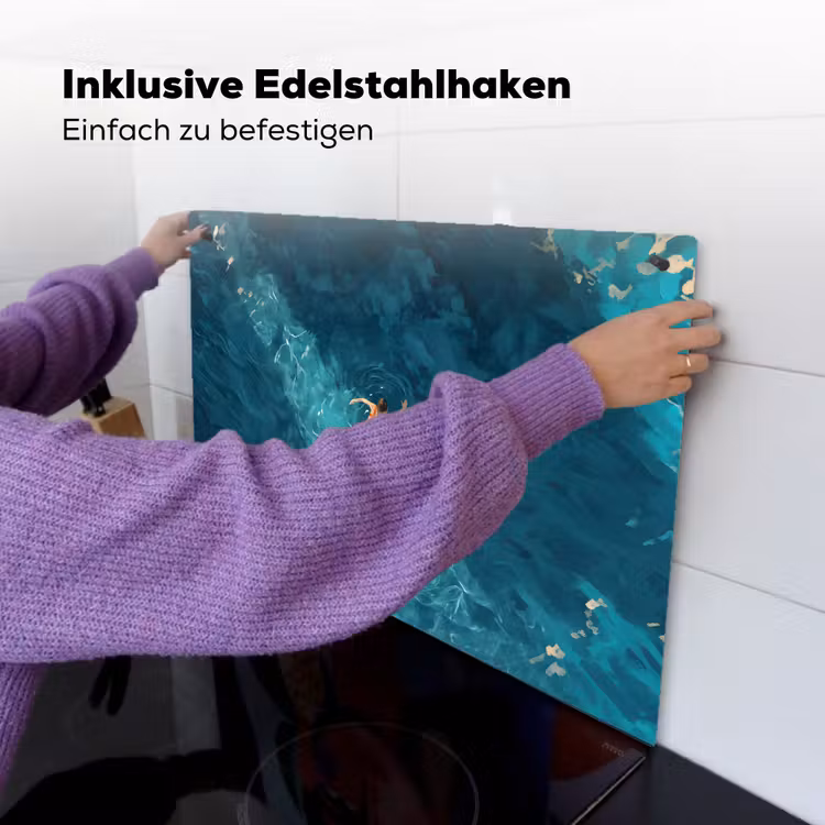 Vrouw - Water - Bikini - Oranje Inductie beschemer met haakjes klein -ky-ophangen-de