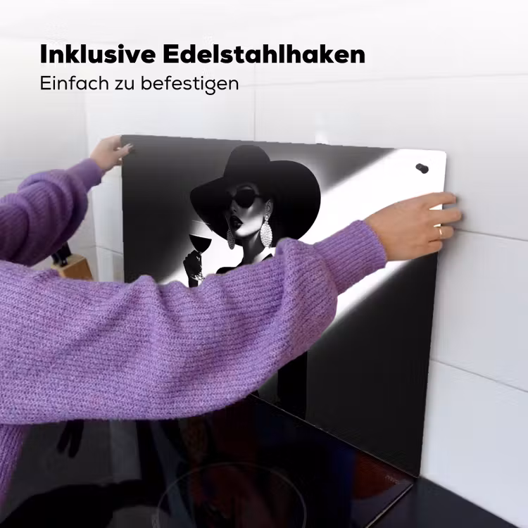 Vrouw - Wijn - Chic Inductie beschemer met haakjes klein -ky-ophangen-de