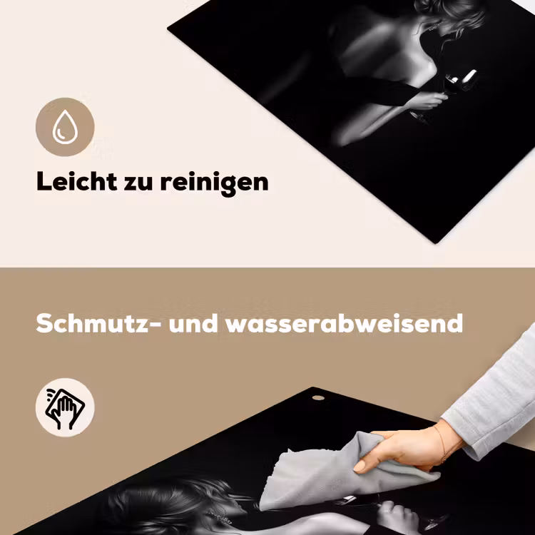 Vrouw - Wijn - Jurk Inductie beschemer met haakjes klein -ky-schoon-de