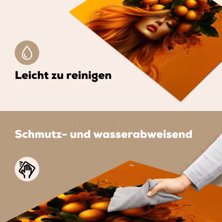 Vrouw - Citroenen - Bloesem - Geel Inductie beschemer met haakjes klein -ky-schoon-de
