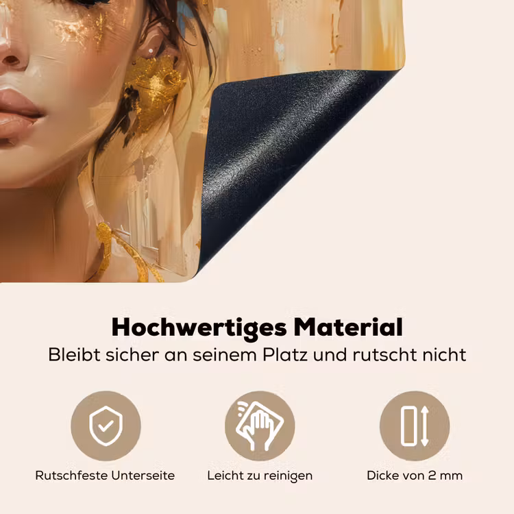 Vrouwen - Portret - Luxe - Goud Inductie beschemer met haakjes klein -ky-onderkant-de