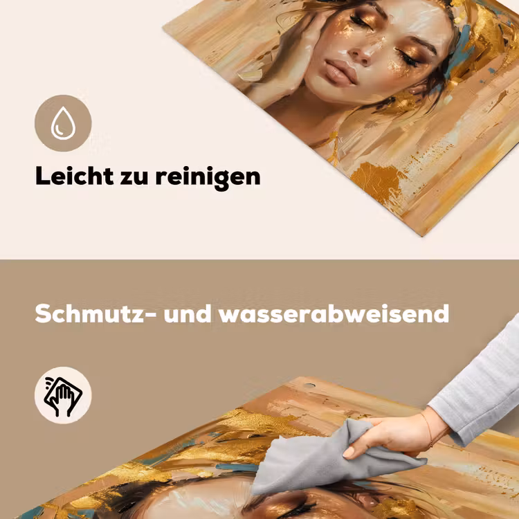Vrouwen - Portret - Luxe - Goud Inductie beschemer met haakjes klein -ky-schoon-de