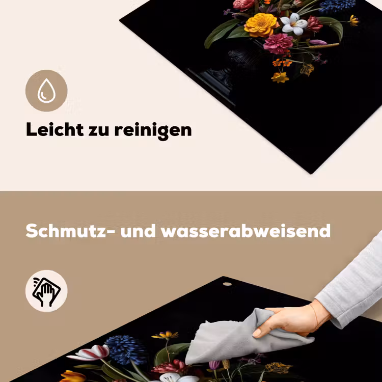 Lente - Bloemen - Klassiek - Vaas Inductie beschemer met haakjes klein -ky-schoon-de