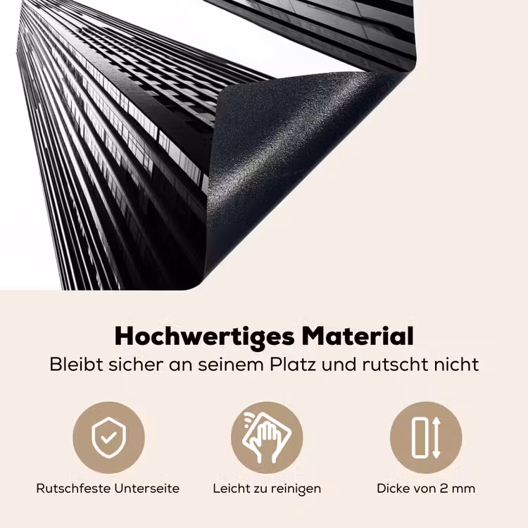 Gebouwen - Lucht - Zwart Inductie beschemer met haakjes klein -ky-onderkant-de