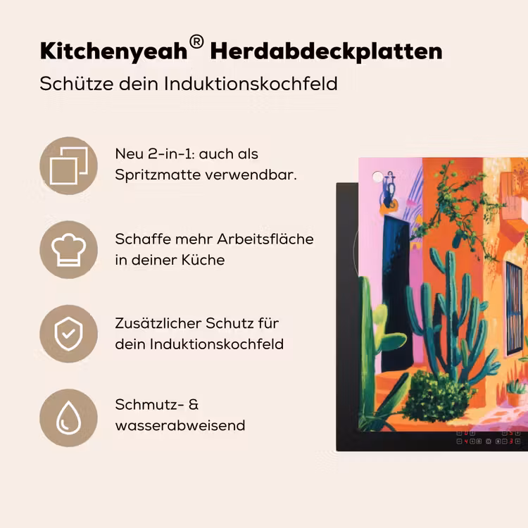 Geel - Blauw - Oranje - Huis Inductie beschemer met haakjes klein -ky-usp-de