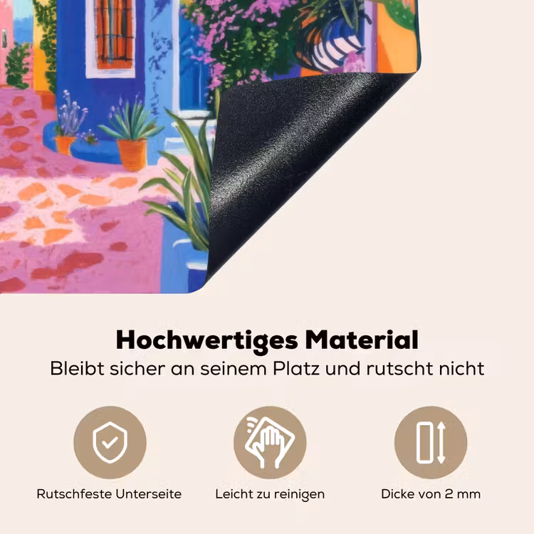 Geel - Blauw - Oranje - Huis Inductie beschemer met haakjes klein -ky-onderkant-de