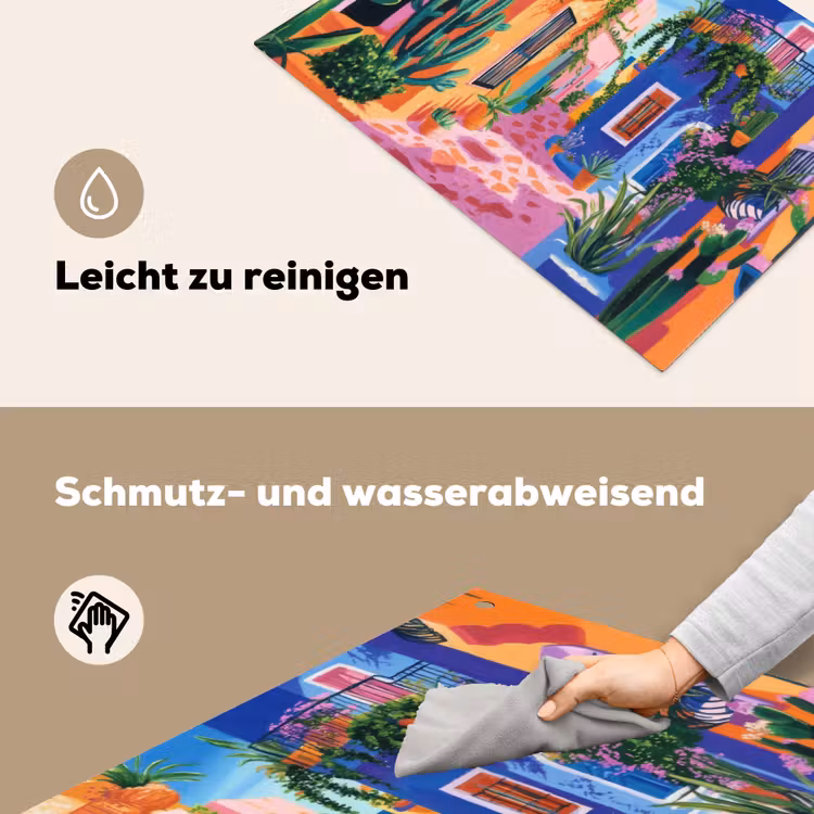 Geel - Blauw - Oranje - Huis Inductie beschemer met haakjes klein -ky-schoon-de