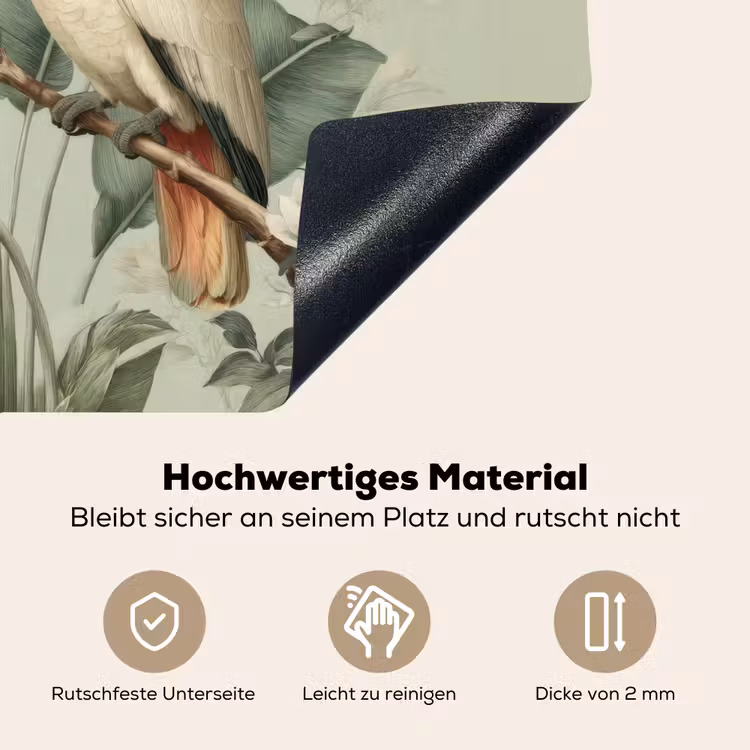 Gele kuifkaketoe - paradijsvogelbloemen - Groen Inductie beschemer met haakjes middel -ky-onderkant-de