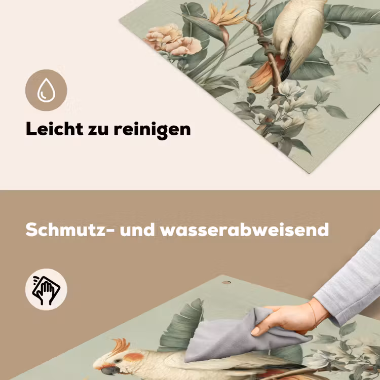 Gele kuifkaketoe - paradijsvogelbloemen - Groen Inductie beschemer met haakjes middel -ky-schoon-de