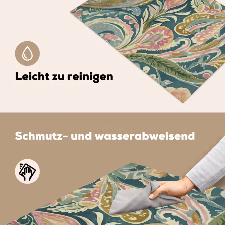 Patroon - Kleurrijk - Sierlijk - Groen Inductie beschemer met haakjes klein -ky-schoon-de