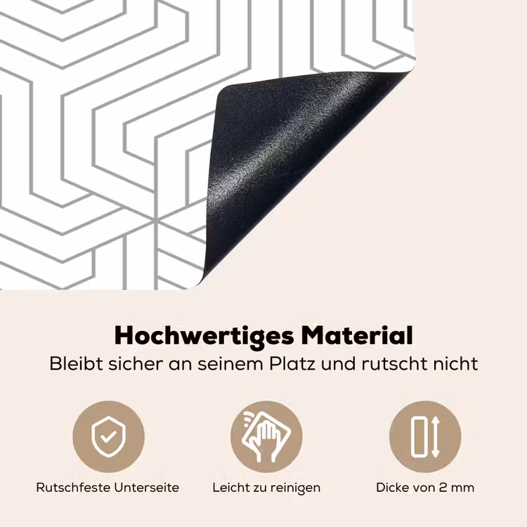 Geometrie - Lijn - Patroon Inductie beschemer met haakjes klein 777 -ky-onderkant-de