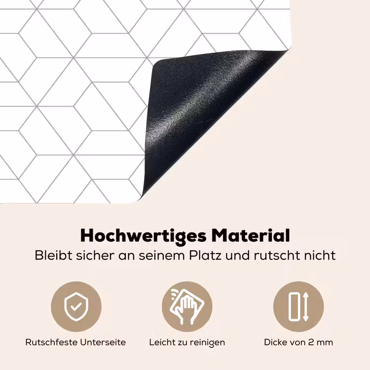 Geometrie - Lijn - Patroon Inductie beschemer met haakjes klein 777 -ky-onderkant-de