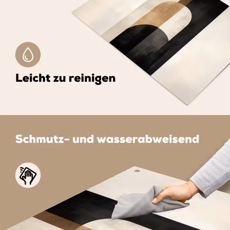 Geometrische - Vormen - Wit Inductie beschemer met haakjes klein -ky-schoon-de
