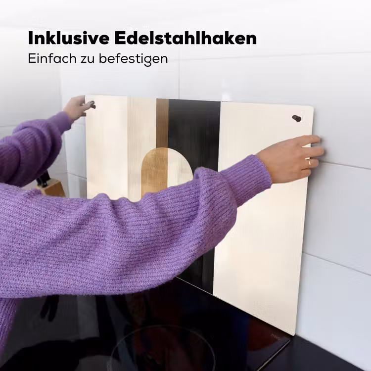 Geometrische - Vormen - Wit Inductie beschemer met haakjes klein -ky-ophangen-de