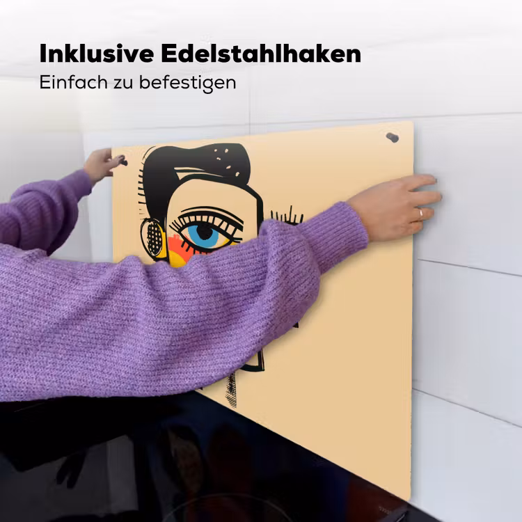 Geometrisch - Felle kleuren - Kubistische stijl Inductie beschemer met haakjes middel -ky-ophangen-de
