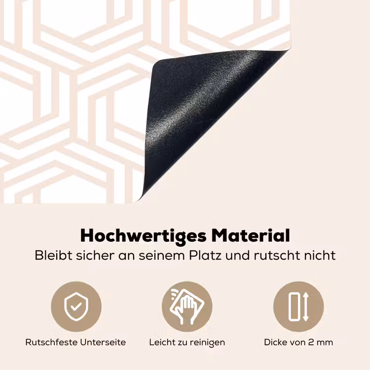 Design - Geometrie - Patroon Inductie beschemer met haakjes klein 777 -ky-onderkant-de