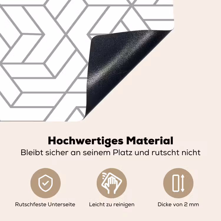 Design - Geometrie - Patroon Inductie beschemer met haakjes klein 777 -ky-onderkant-de