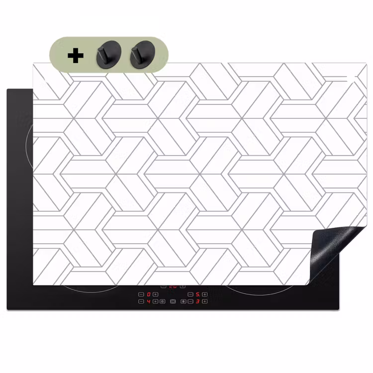 Design - Geometrie - Patroon - Lijn Inductie beschemer met haakjes klein 777 -3d