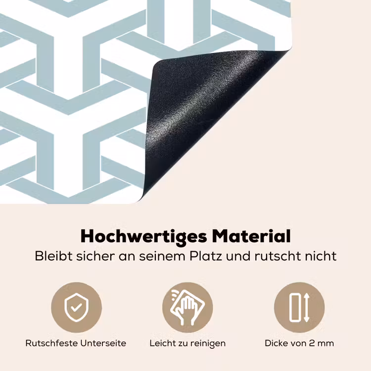 Design - Lijn - Patroon Inductie beschemer met haakjes klein 777 -ky-onderkant-de