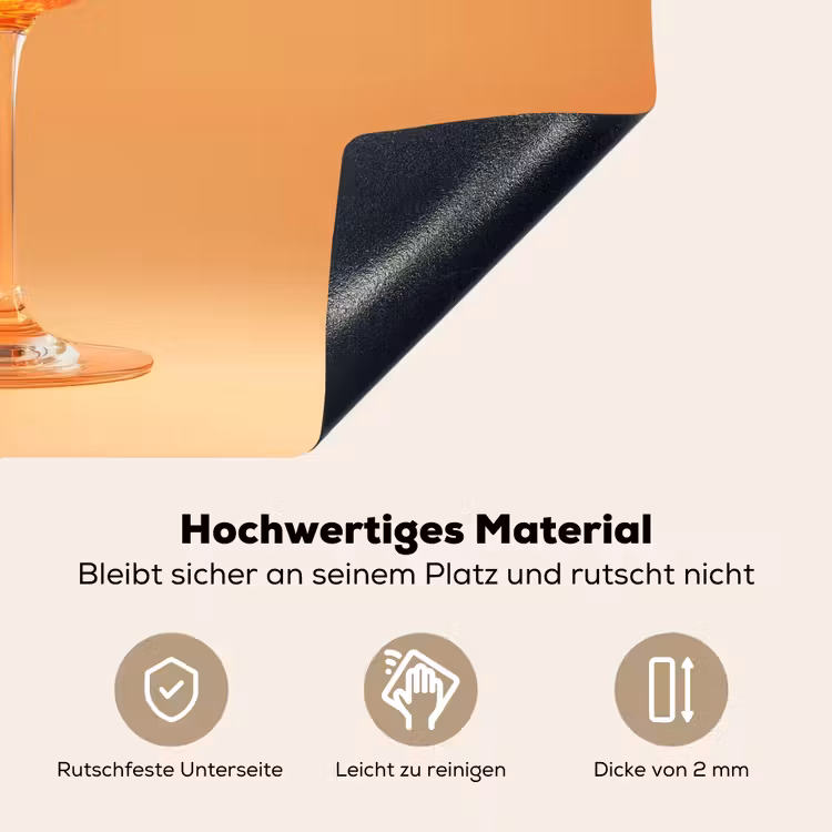 Drank - Oranje - Glitter - Disco Inductie beschemer met haakjes klein -ky-onderkant-de