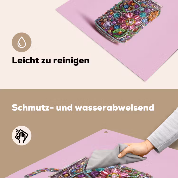 Frisdrankblikje - Bloemenpatroon - Edelstenen - Kleurrijk Inductie beschemer met haakjes middel -ky-schoon-de