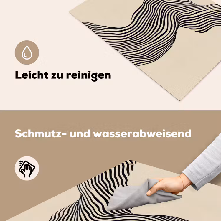 Golvend - Lijnen - Abstract - Silhouet Inductie beschemer met haakjes klein -ky-schoon-de