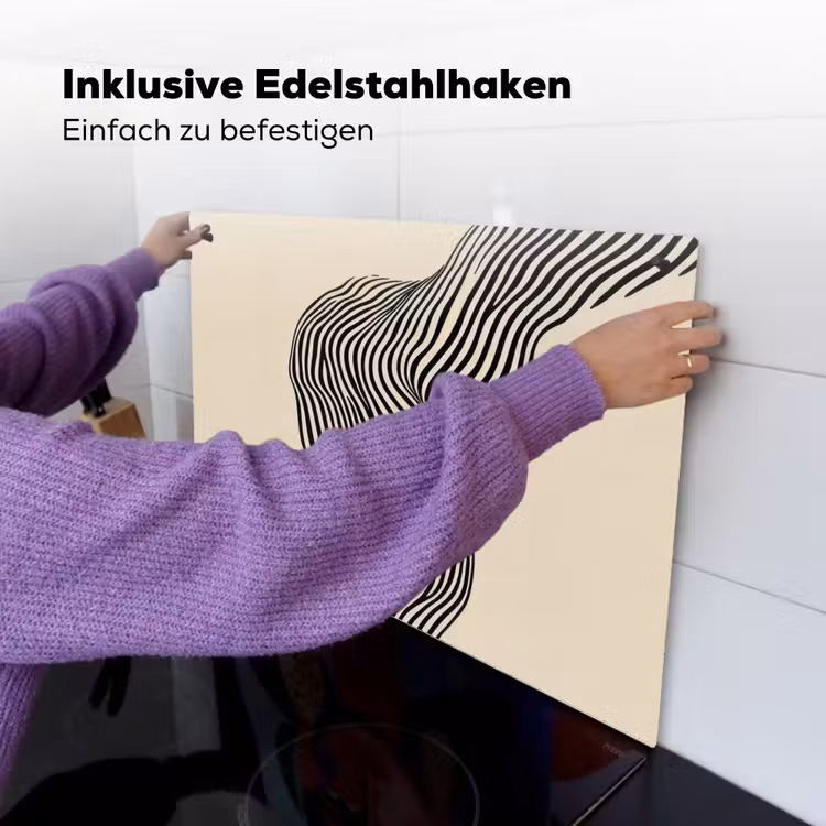 Golvend - Lijnen - Abstract - Silhouet Inductie beschemer met haakjes klein -ky-ophangen-de