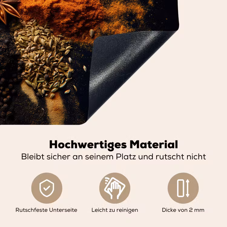 Specerijen - Explosie - Oranje Inductie beschemer met haakjes klein -ky-onderkant-de