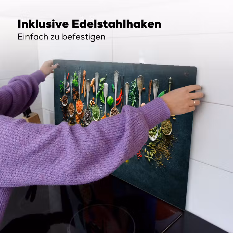 Kruiden - Lepels - Kleurrijk Inductie beschemer met haakjes klein -ky-ophangen-de