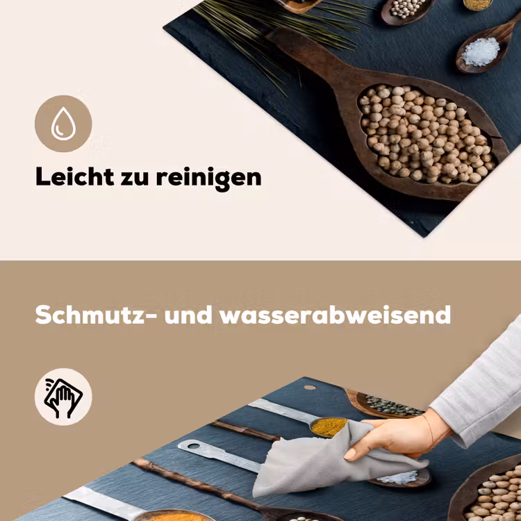 Kruiden - Lepels - Specerijen - Keuken Inductie beschemer met haakjes middel -ky-schoon-de