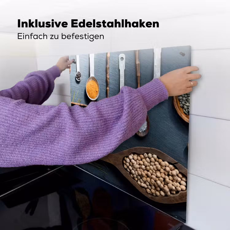Kruiden - Lepels - Specerijen - Keuken Inductie beschemer met haakjes middel -ky-ophangen-de