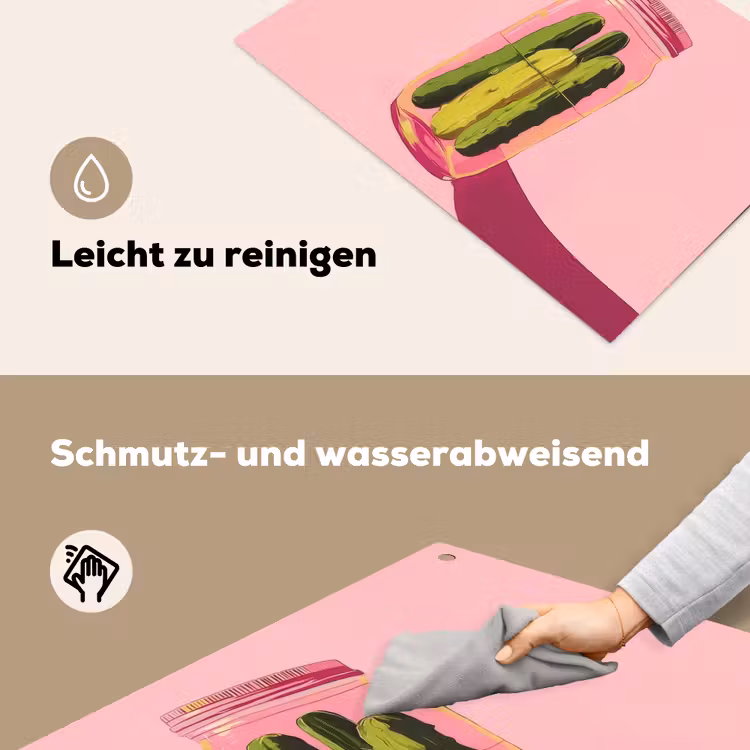 Augurken - Pot - Schaduw - Roze Inductie beschemer met haakjes klein -ky-schoon-de