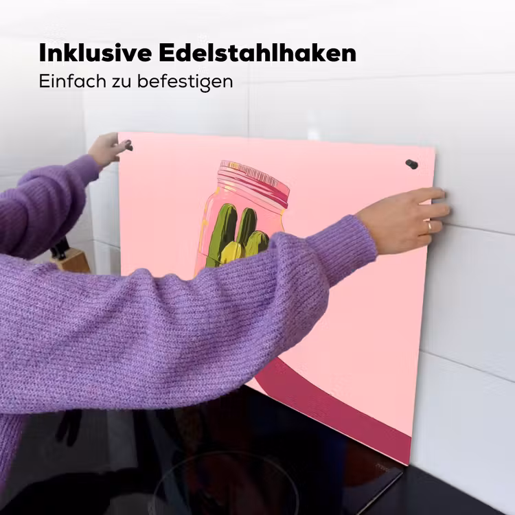 Augurken - Pot - Schaduw - Roze Inductie beschemer met haakjes klein -ky-ophangen-de