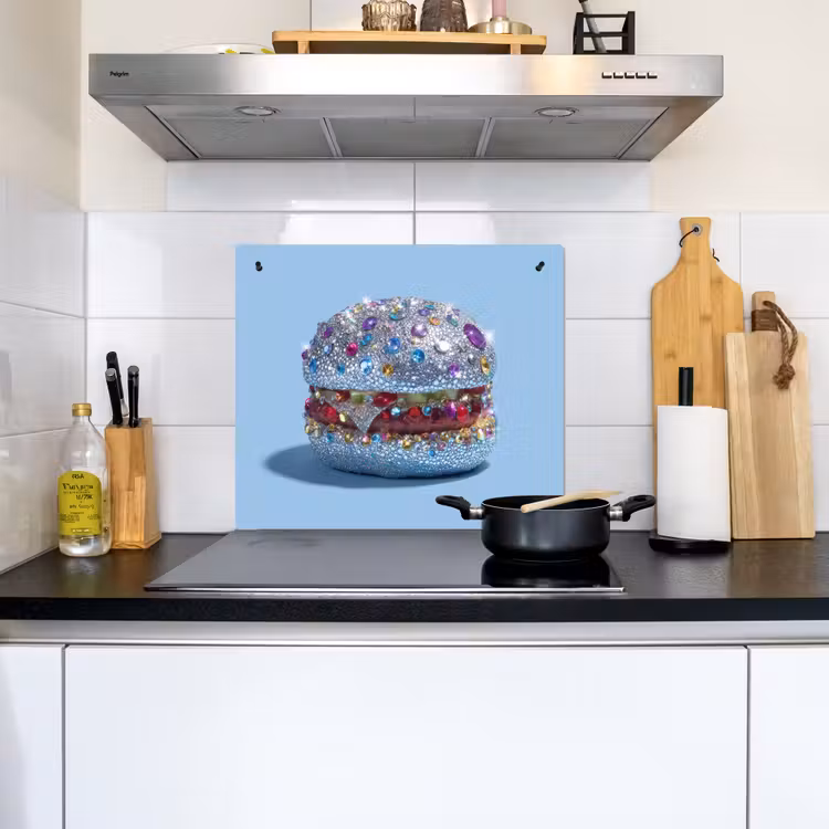 Glitters - Hamburger - Blauw Inductie beschemer met haakjes middel -sfeer2