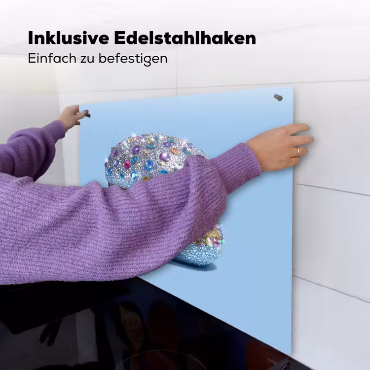 Glitters - Hamburger - Blauw Inductie beschemer met haakjes middel -ky-ophangen-de