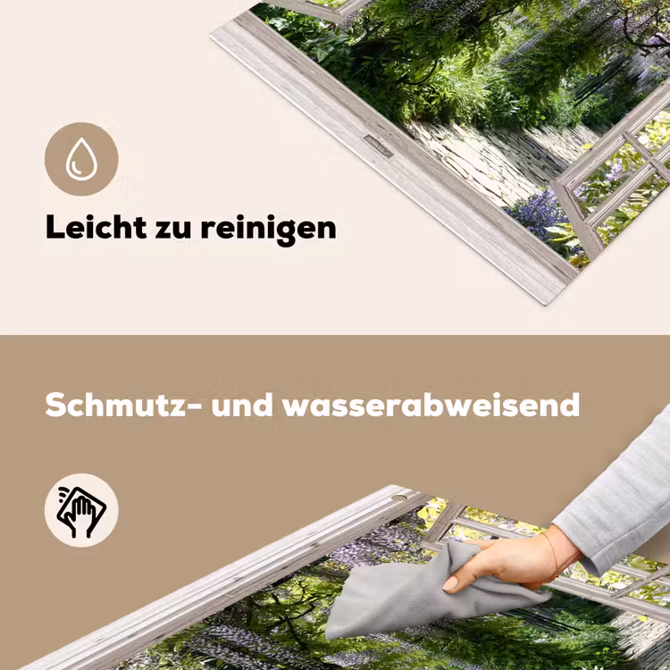 Blauwe regen - Bloemen - Doorkijk - Boom - Lente Inductie beschemer met haakjes middel -ky-schoon-de