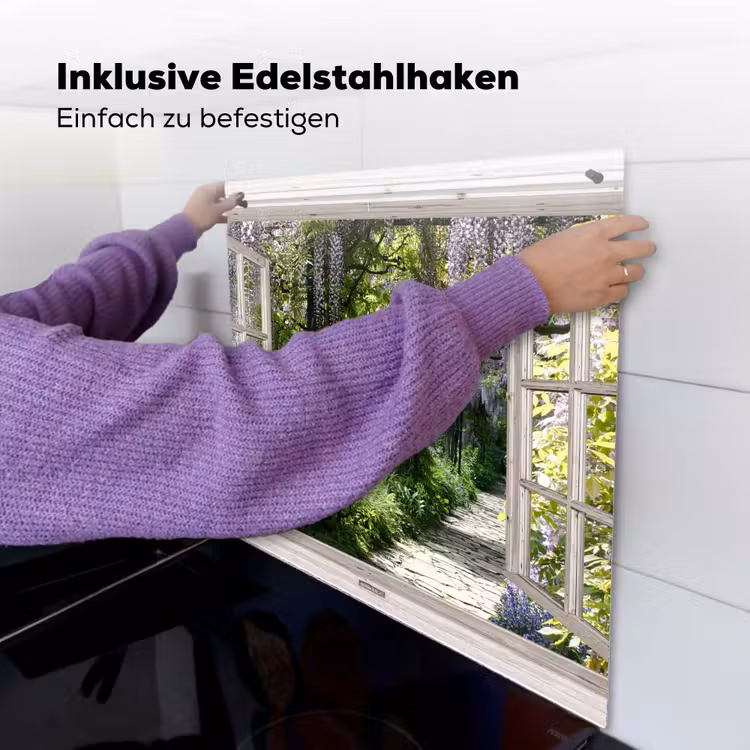 Blauwe regen - Bloemen - Doorkijk - Boom - Lente Inductie beschemer met haakjes middel -ky-ophangen-de
