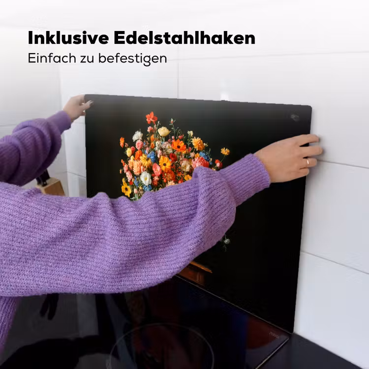 Goud - Bloemen - Kleuren - Vaas Inductie beschemer met haakjes klein -ky-ophangen-de