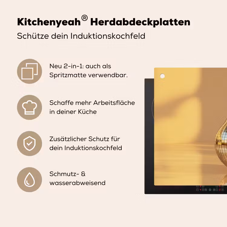 Goud - Disco - Glitter - Peer Inductie beschemer met haakjes klein -ky-usp-de