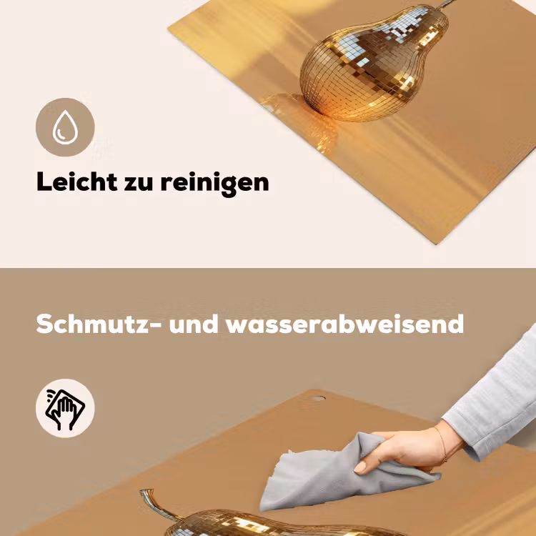 Goud - Disco - Glitter - Peer Inductie beschemer met haakjes klein -ky-schoon-de