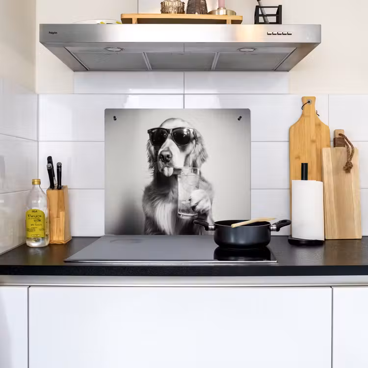 Golden retriever - Hond - Zonnebril - Gkas Inductie beschemer met haakjes middel -sfeer2