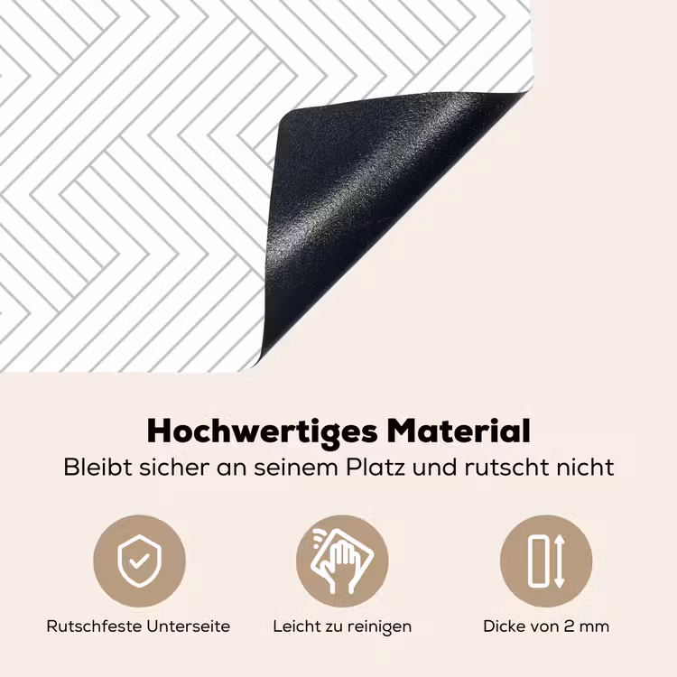 Grafisch - Patroon - Modern Inductie beschemer met haakjes klein 777 -ky-onderkant-de