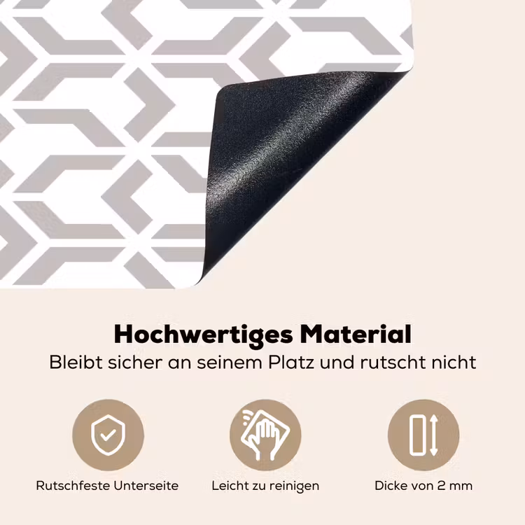 Grafisch - Patroon - Modern Inductie beschemer met haakjes klein 777 -ky-onderkant-de