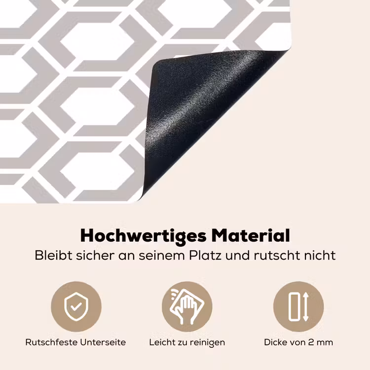Grafisch - Patroon - Modern - Hexagon Inductie beschemer met haakjes klein 777 -ky-onderkant-de