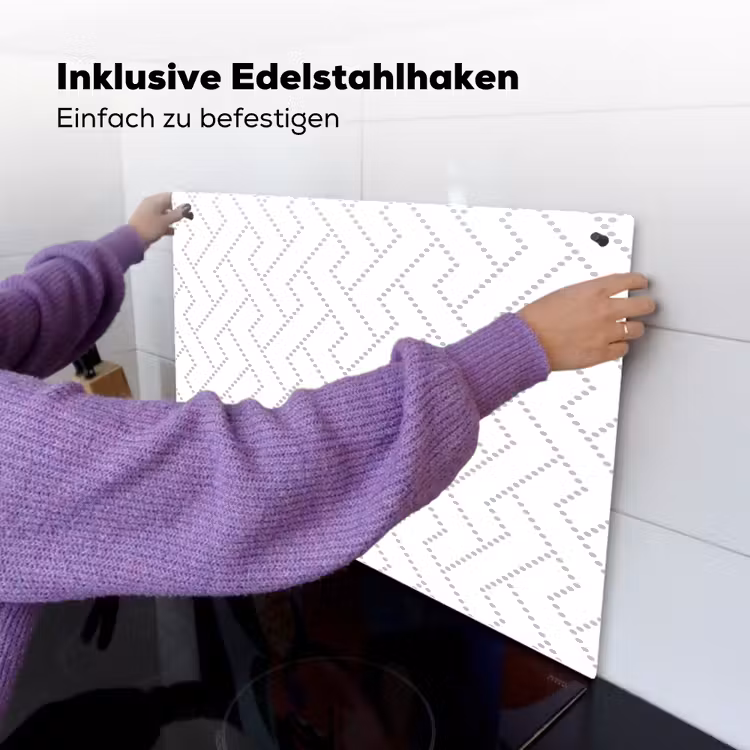 Grafisch - Patroon - Modern - Geweven Inductie beschemer met haakjes klein 777 -ky-ophangen-de